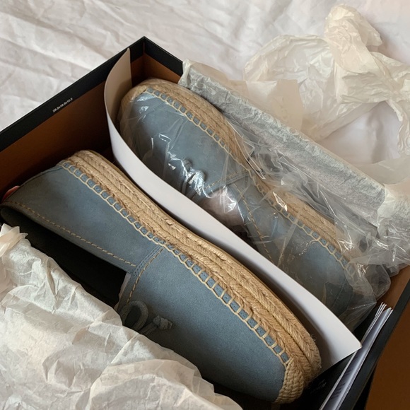 Coach Rae Cornflower Suede Espadrilles 7,5 - Picture 2 of 8